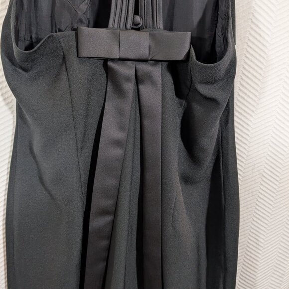 JS Collections Vintage Black Evening Gown Maxi Dress Thigh Slit Size 11/12 - Picture 9 of 12